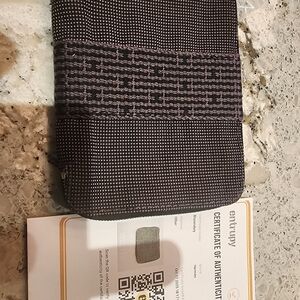 Hermes Gray And Black Zip Up Organizer. COA Included